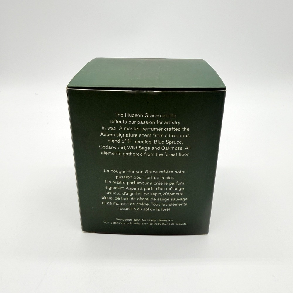 HUDSON GRACE Aspen Scented Candle 9.7 oz Green Glass NEW - Picture 4 of 10